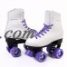 Cal 7 Soft Boot Roller Skate, Retro Fashion High Top Design in Faux Leather for Indoor & Outdoor (Purple, Men's 8 / Women's 9)   